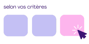 Illustration d’un clic sur des cases représentant des critères de choix
