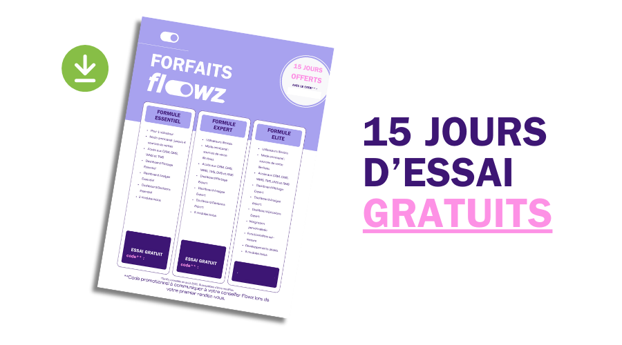 Offre Flowz pour tester le service de dashboard e-commerce gratuitement pendant 15 jours