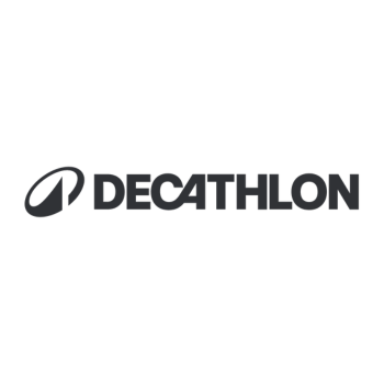 Logo du client Decathlon en noir et blanc