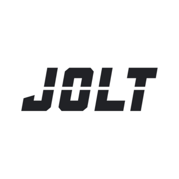 Logo du client Jolt en noir et blanc