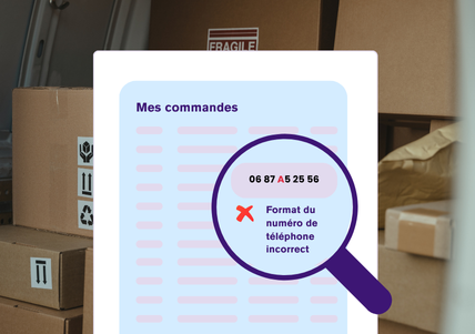 Illustration d'une correction automatique d'erreur dans une commande via TMS