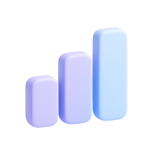 Icône 3D transparente "Analysez" - Dashboard E Commerce Flowz