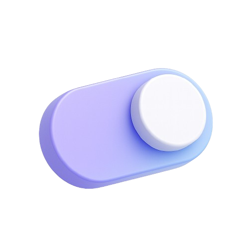 Icône 3D transparente "Décidez" - Dashboard E commerce Flowz
