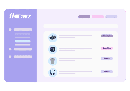 Gestion de stock centralisée dans le logiciel OMS Flowz, partagée entre les canaux de vente